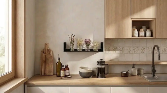 Repisa o estantería en la cocina: cuál se adapta más a tus necesidades