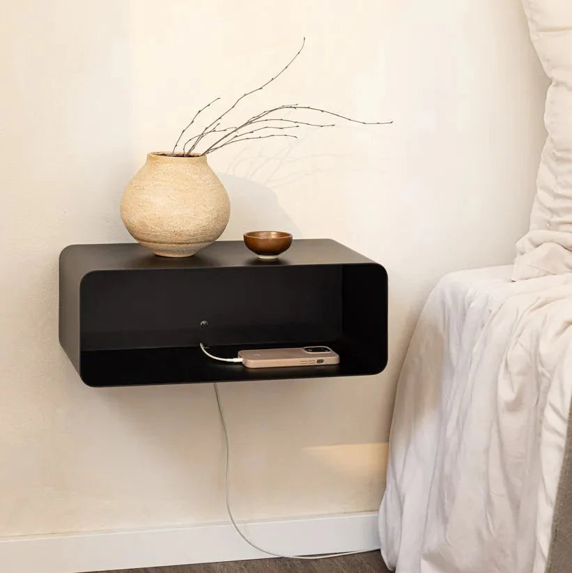 Mesas de pared Kaimok Design en metal y madera – consolas murales para entrada y salón