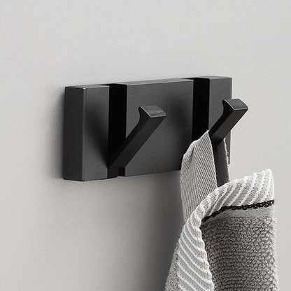 Perchero de pared moderno Palermo - Perchero metal negro 2 Perchas Negras - Kaimok Design