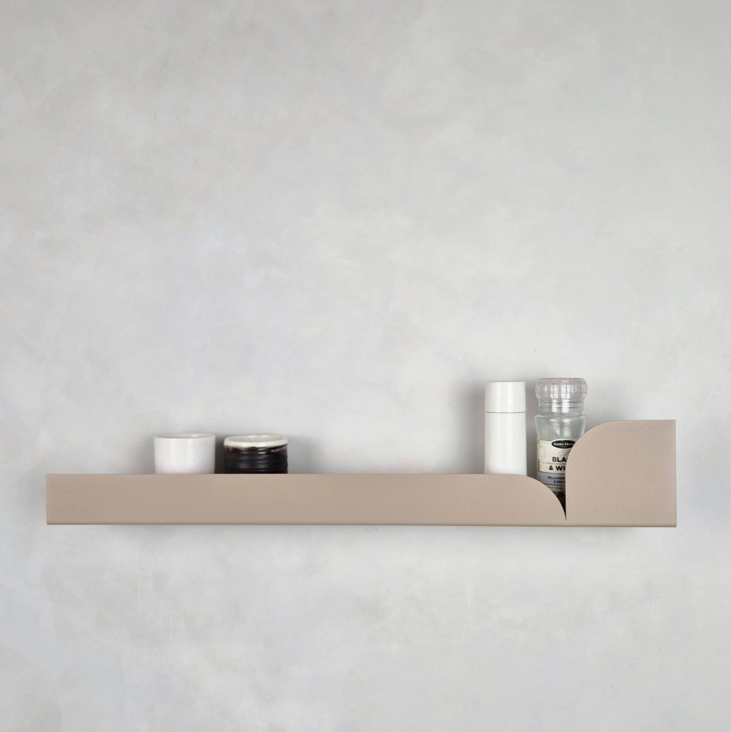 Estantería metálica grande Torino – beige - estante flotante de 60cm - Kaimok Design