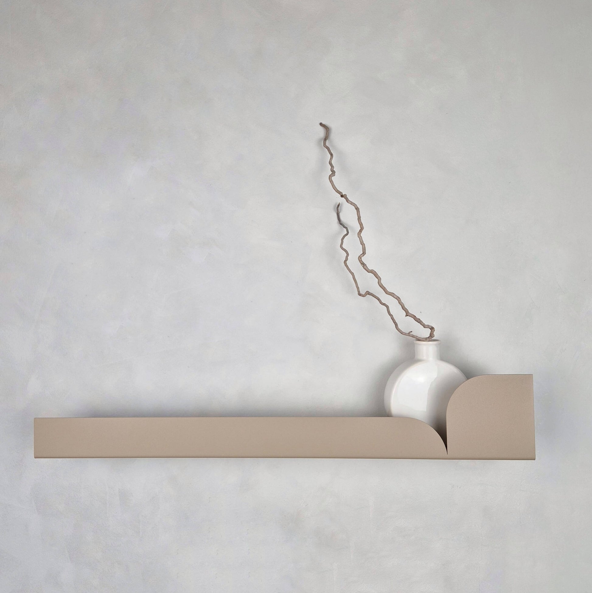 Estantería metálica grande Torino – estante flotante de 60cm - beige - Kaimok Design