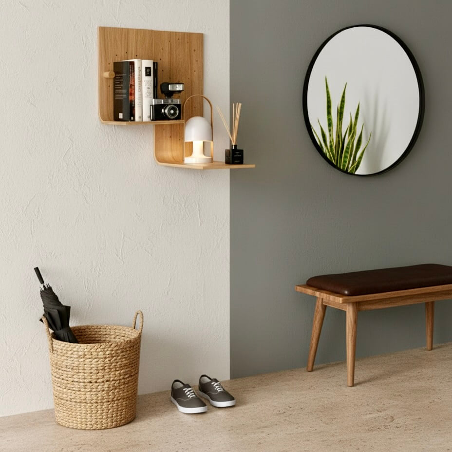 Estantería Brera Duo - Roble - entrada- Kaimok Design