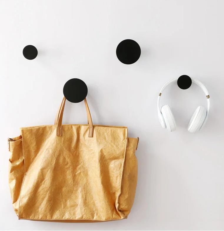 Percha individual de pared Torino, negro mate, set de 4 - Kaimok Design 