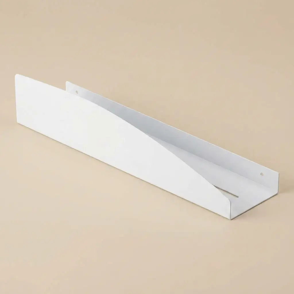 Estantería de pared metálica Torino grande – repisa flotante 50 cm Blanco - Kaimok Design