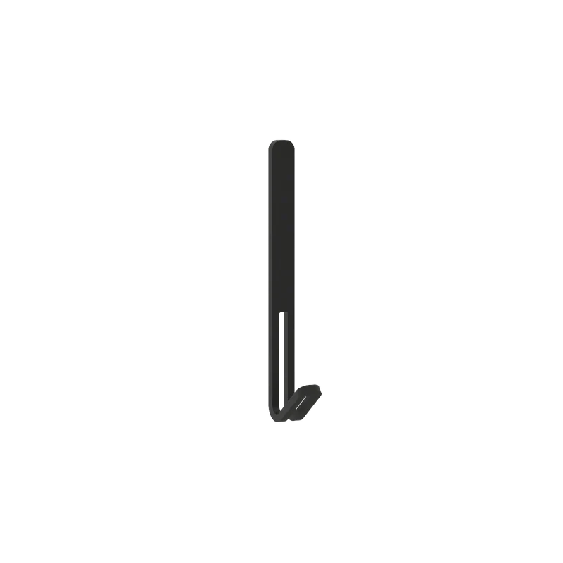 Gancho Denia – percha de pared en metal Negro Cinta adhesiva - Kaimok Design