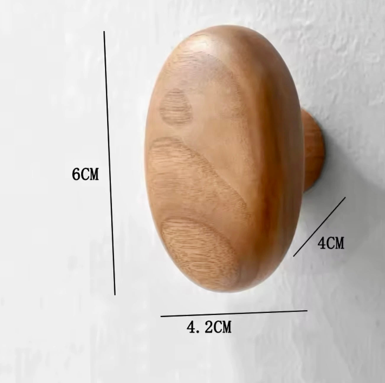 Kaimok Design percha individuales de pared en madera, forma organica piedra natural, Verona Stone, nogal piedra C