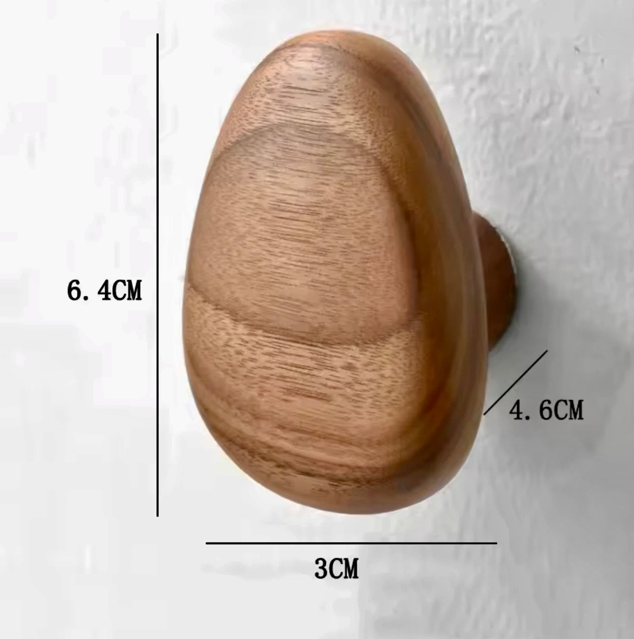 Kaimok Design percha individuales de pared en madera, forma organica piedra natural, Verona Stone, nogal piedra D