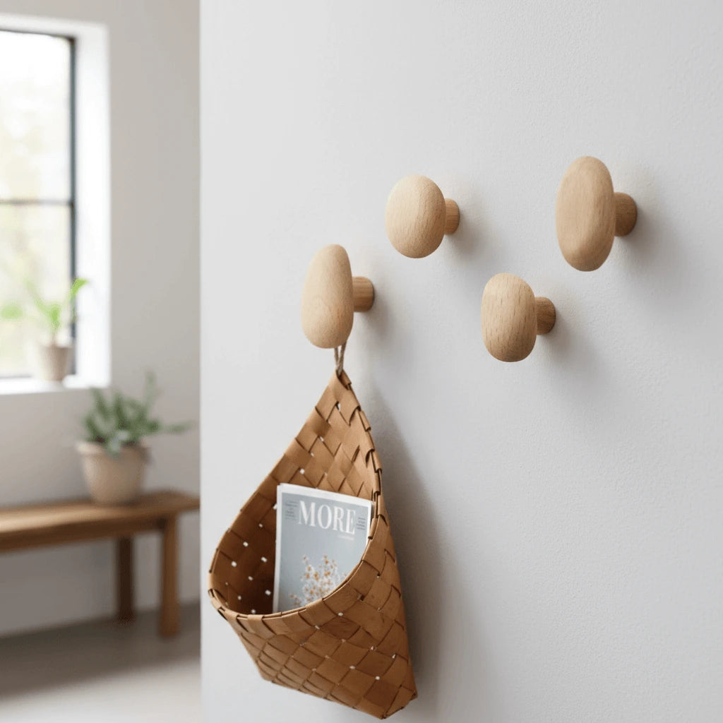 Perchas pared Verona Stone – madera forma piedra natural Kaimok Design