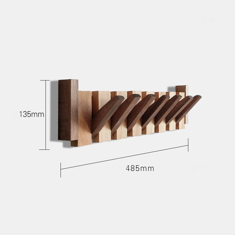 Perchero de pared Verona madera natural – colgador plegable escandinavo Mix 7 ganchos - Kaimok Design