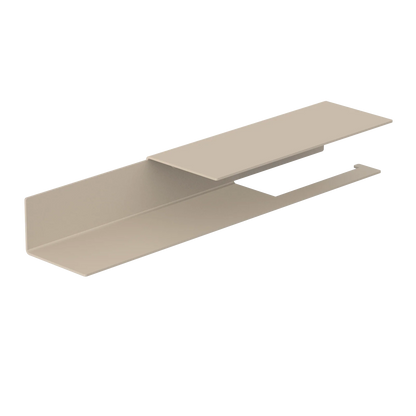 Portarrollos Bari – accesorios baño moderno con estante L (37cm) Beige derecho - Kaimok Design