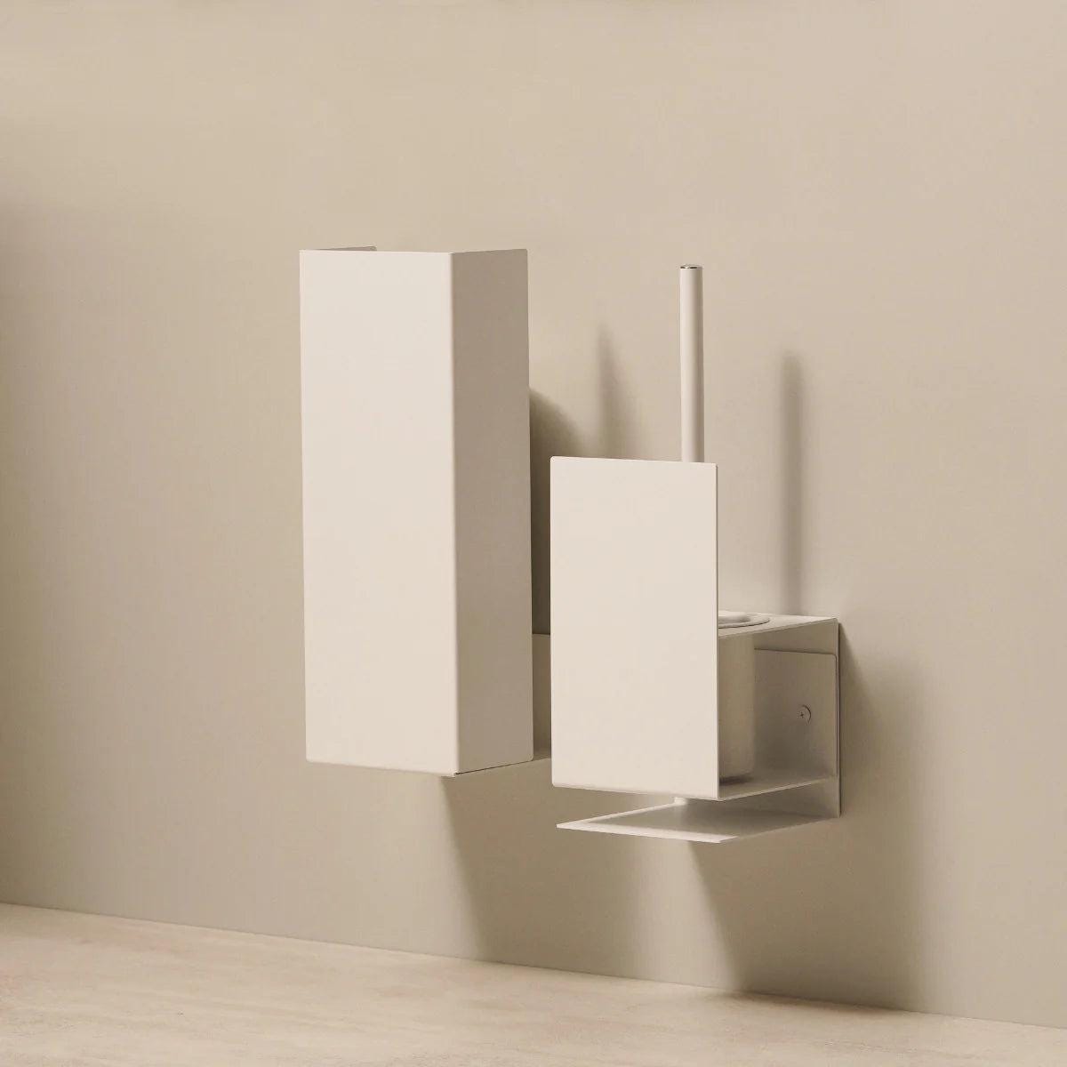 Porta scopino da parete, porta scopino sospeso per WC, moderno e minimalista, Accessorio da bagno in acciaio inox, portascopino Lugano Kaimok Design