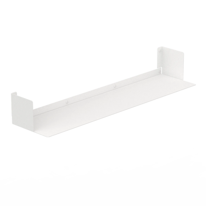 Estantería de pared metálica Bergamo – repisa flotante para libros L (97 cm) Blanco - Kaimok Design