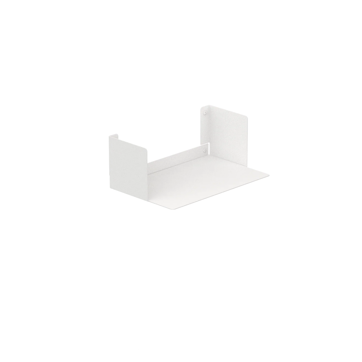 Estantería de pared metálica Bergamo – repisa flotante para libros S (37 cm) Blanco - Kaimok Design
