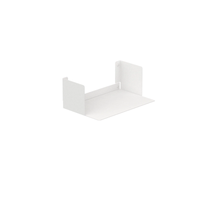 Estantería de pared metálica Bergamo – repisa flotante para libros S (37 cm) Blanco - Kaimok Design