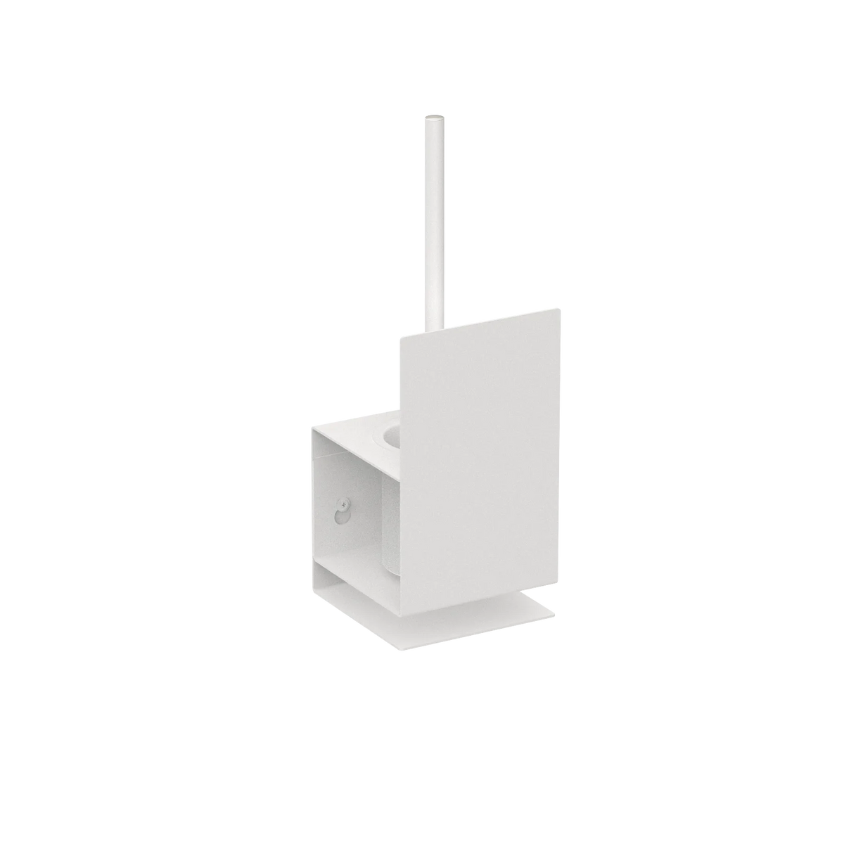 Escobillero Sorrento – accesorios baños modernos en acero inoxidable M (14cm) Blanco - Kaimok Design