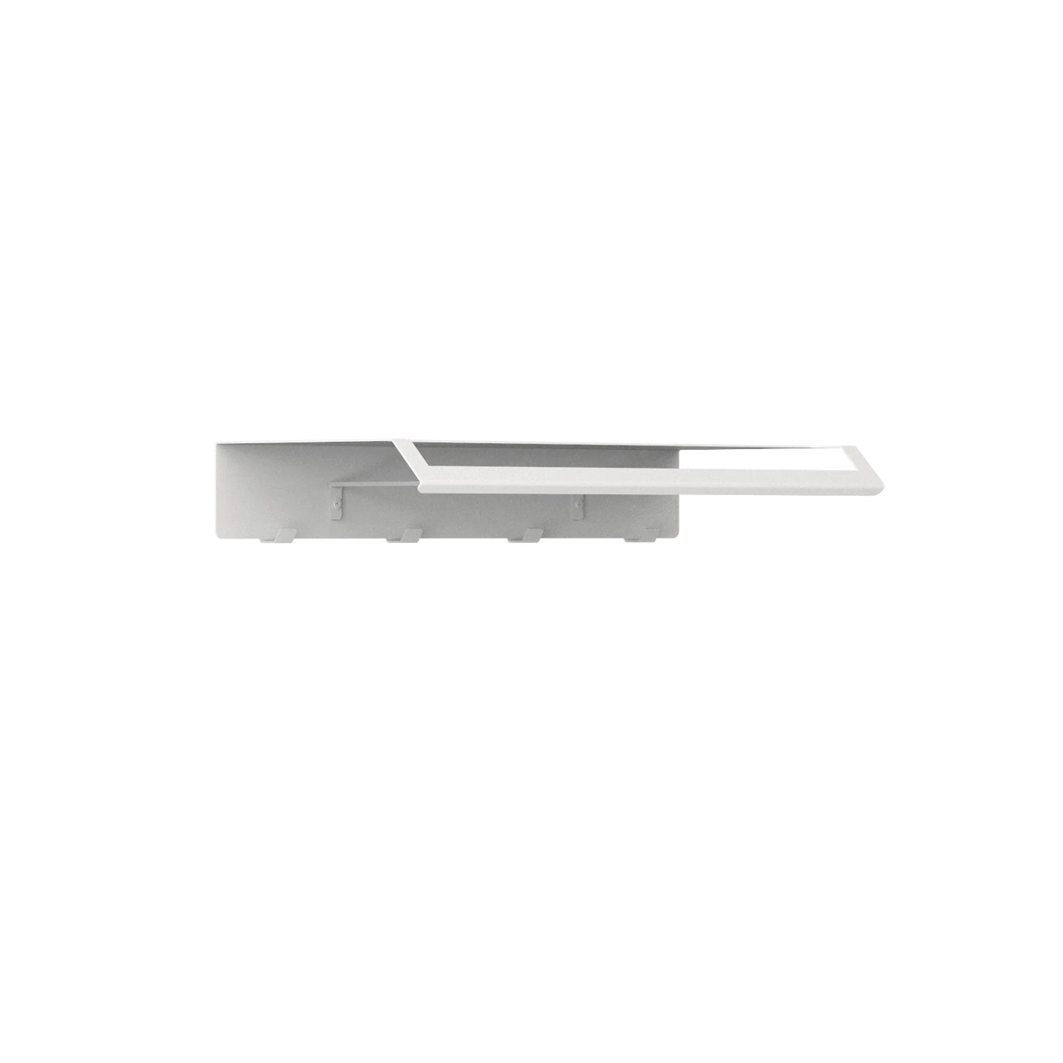 Perchero de pared Ibiza – colgador de pared con estante y ganchos M (60 cm) Blanco - Kaimok Design
