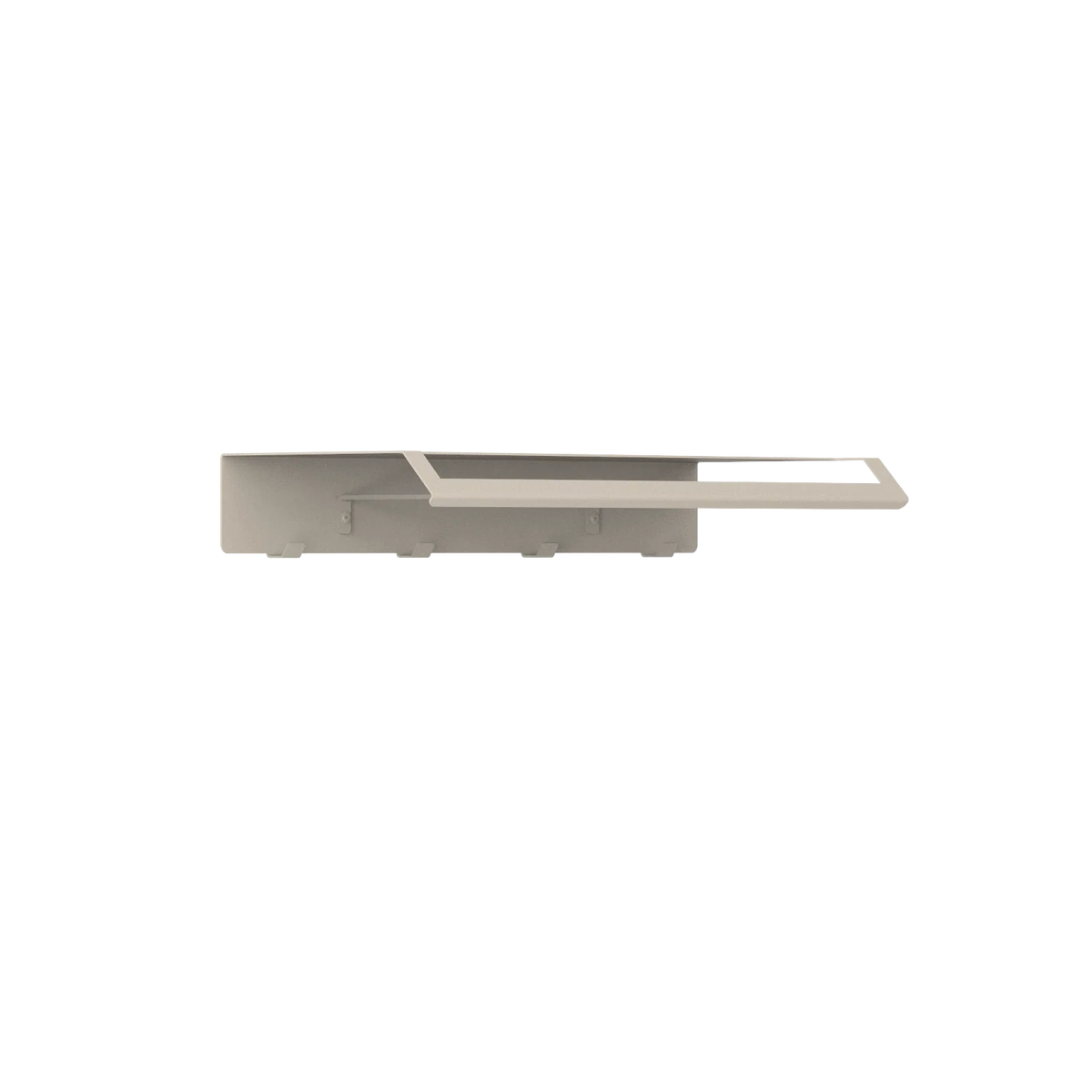 Perchero de pared Ibiza – colgador de pared con estante y ganchos M (60 cm) Beige - Kaimok Design