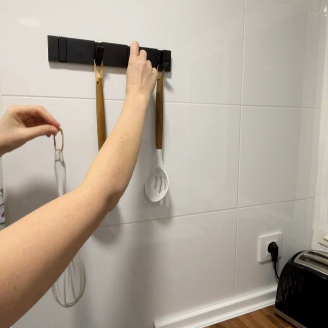 Colgador plegable multi ganchos - negro Palermo - Kaimok Design