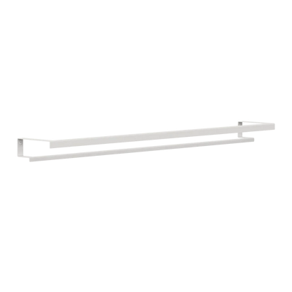Toallero Siena – barra para toalla baño en acero inoxidable L (97 cm) Blanco Doble - Kaimok Design