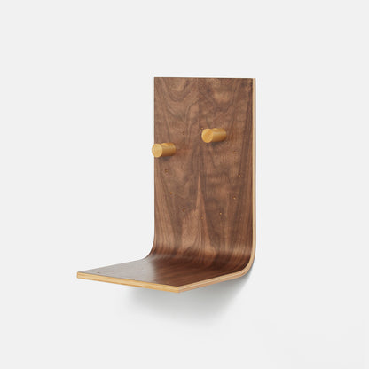Estantería de pared de madera Brera – repisa flotante S Nogal - Kaimok Design