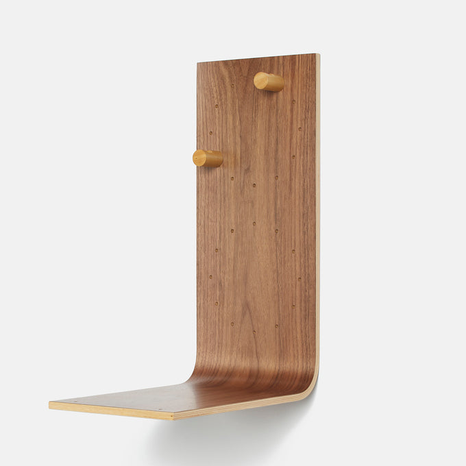 Brera Shelf - Walnut Finish - Bike Rack and Bookshelf - Kaimok Design