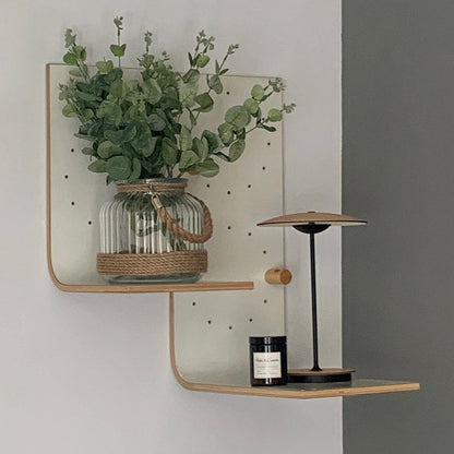 Estantería de pared de madera Brera – repisa flotante Duo Blanco - Kaimok Design